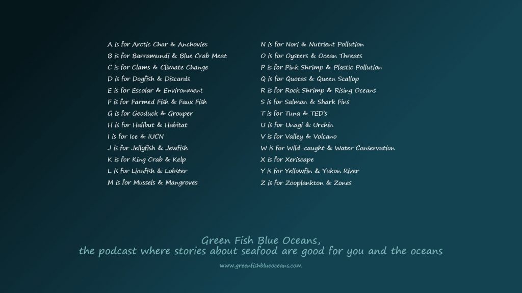 greenfishblueoceans A-Z show list